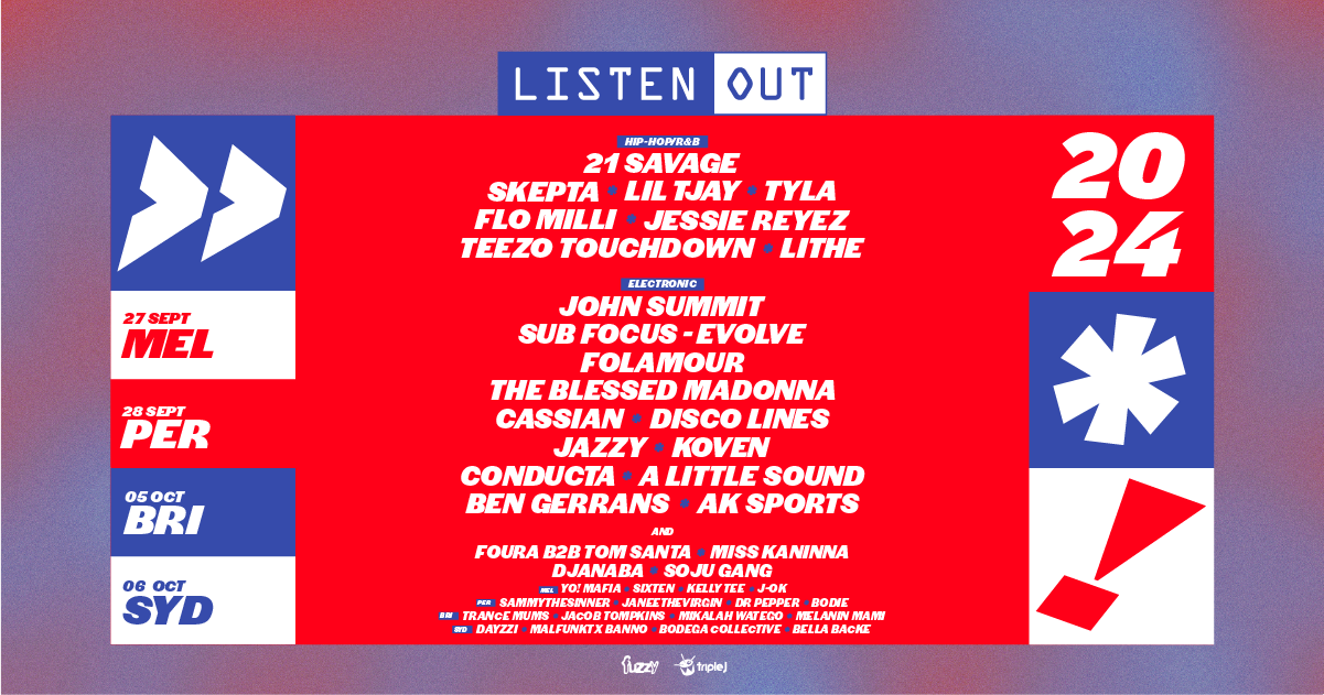 The HUGE Listen Out 2024 Lineup Is Here! Breaking News Moshtix